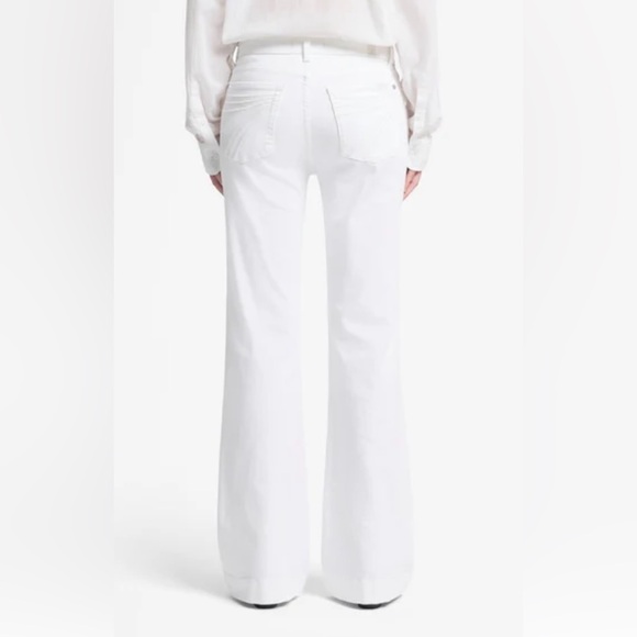 7 for All Mankind Slim Illusion Tailorless Dojo jeans, white, size 28 - Picture 2 of 4